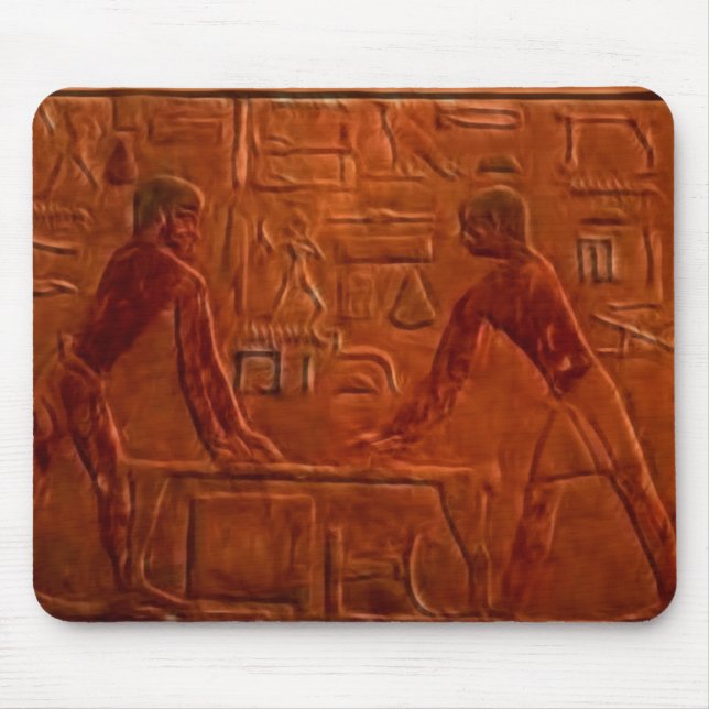 Anciella egyptiska arbetare vid Sanding Bord Musmatta (Framsidan)