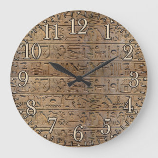 Anciella egyptiska Hieroglyphs Designer Clock Stor Klocka