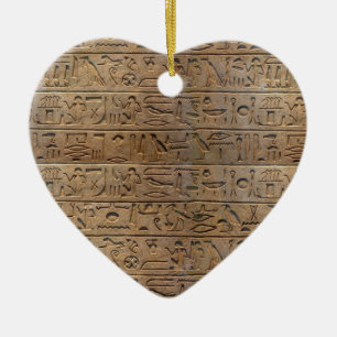 Anciella egyptiska Hieroglyphs Designer Gift Julgransprydnad Keramik