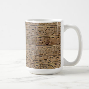Anciella egyptiska Hieroglyphs Designer Gift Kaffemugg