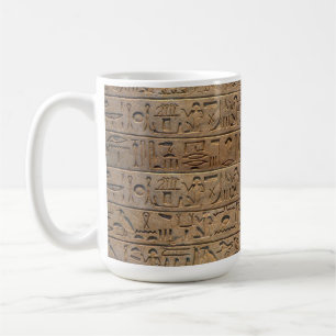 Anciella egyptiska Hieroglyphs Designer Gift Kaffemugg