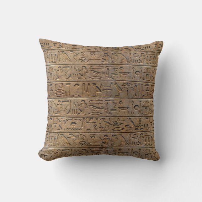 Anciella egyptiska Hieroglyphs Designer Gift Kudde (Framsida)