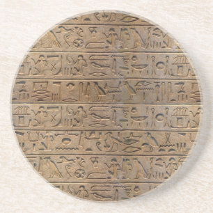 Anciella egyptiska Hieroglyphs Designer Gift Underlägg