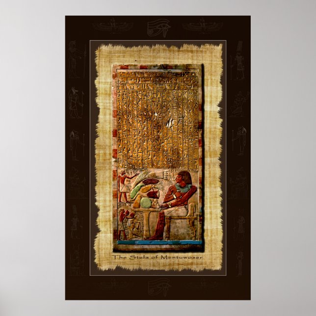Anciella egyptiska Stela Art Poster (Framsidan)