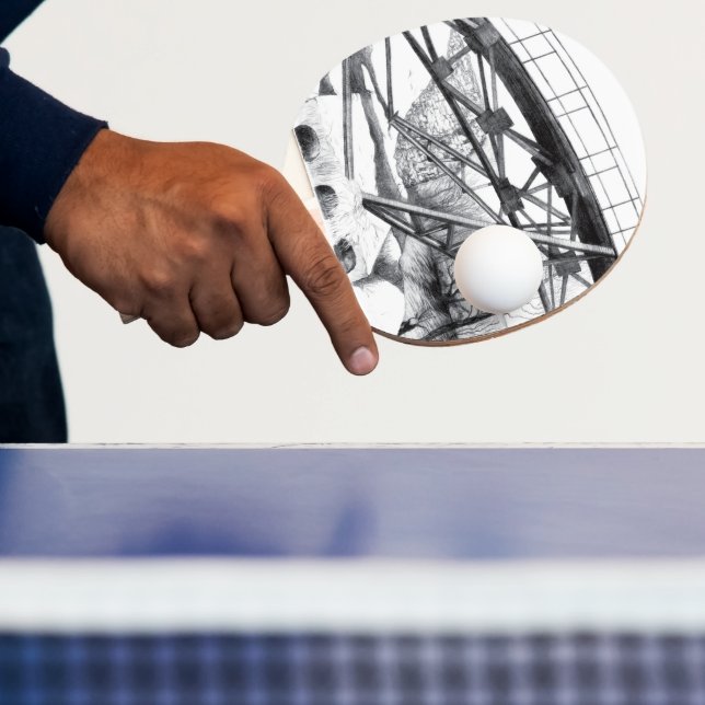 Anciella fotbollspencilart Monochrome Pingisracket (Insitu)