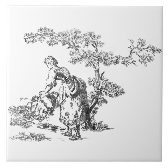 Anciella landskapskonst kakelplatta (Framsidan)