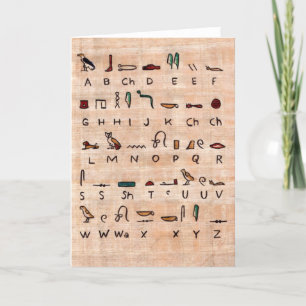 Anciellt egyptiskt Alphabet Greeting Card Kort