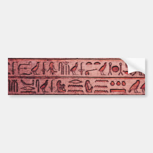 Anciencianska Hieroglyphs Red Bumper Sticker Bildekal