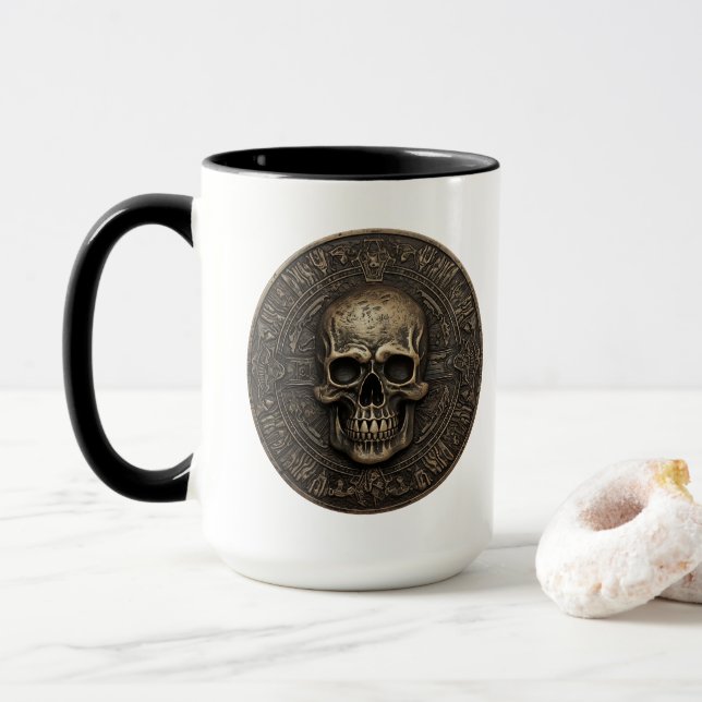 Ancient 3D Skullstav Mugg (Med munk)