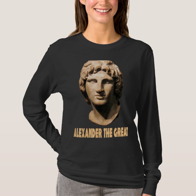 Ancient Alexander Underbaren Macedon Alexandria T Shirt (Framsida)
