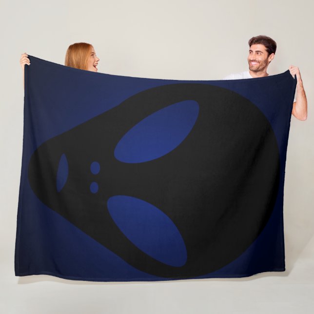 Ancient Alien Ansikte - Grays Fleecefilt (På plats)