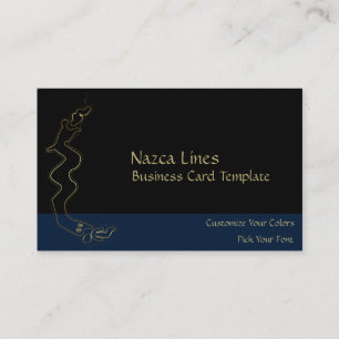 Ancient Alien Logotyp Guld Metallic Nazca Linjer Visitkort