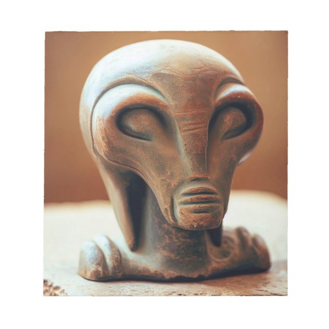 Ancient Alien Statue Anteckningsblock (Framsida)