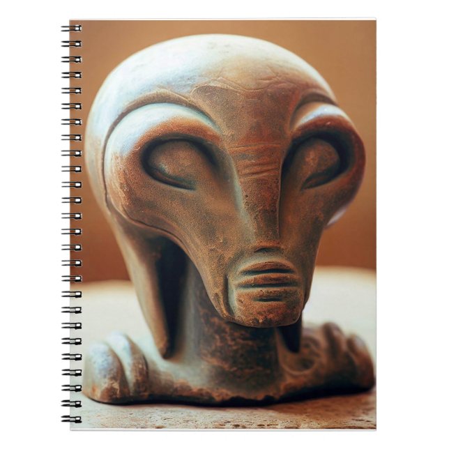 Ancient Alien Statue Anteckningsbok (Framsidan)