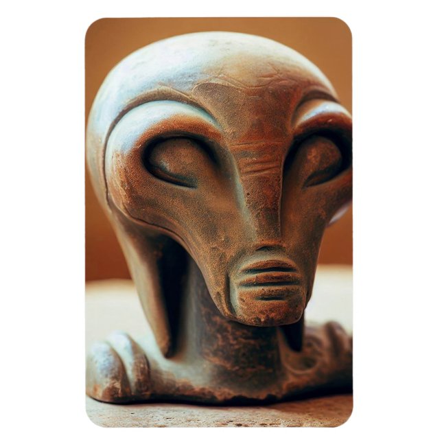 Ancient Alien Statue Magnet (Vertikal)