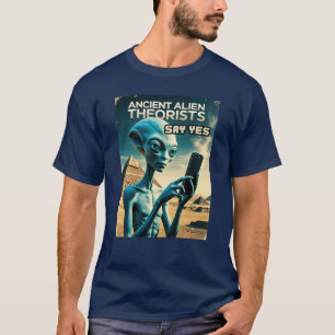 Ancient Alien UFO Pyramid Conspiracy T Shirt