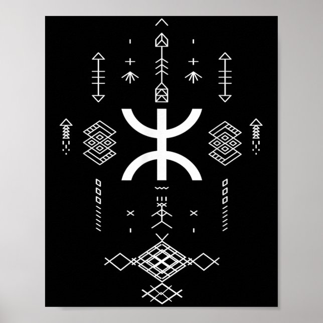 Ancient Amazigh Berber Women Tattoo Poster (Framsidan)