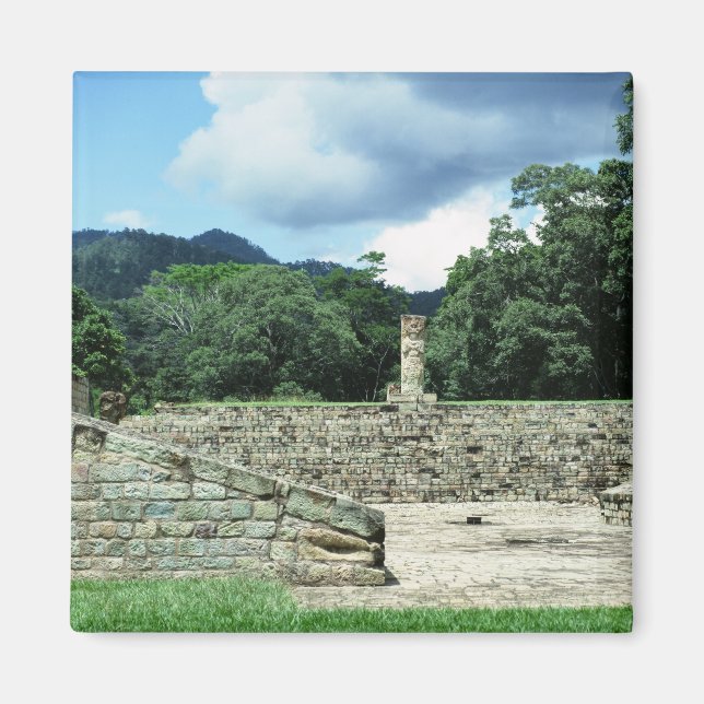 Ancient Arkeological Site Copan Honduras Photo Magnet (Framsidan)