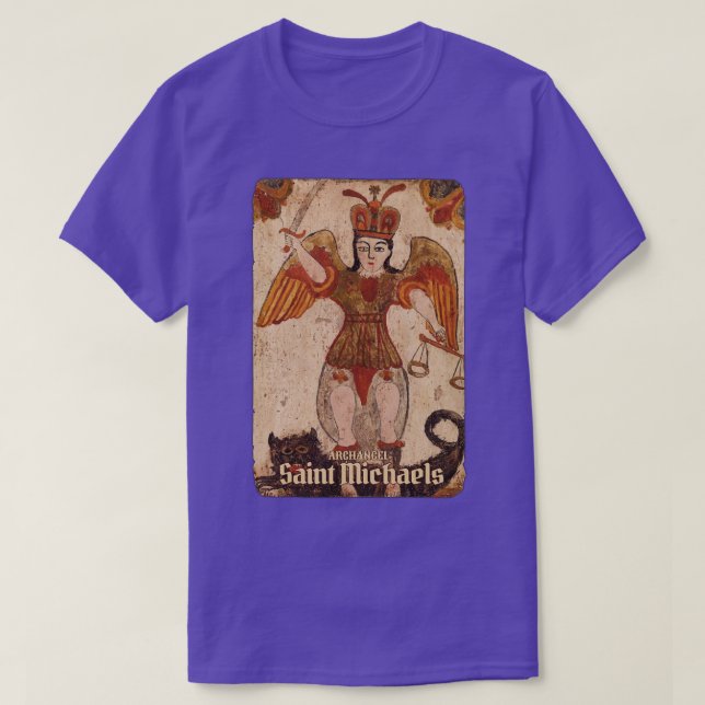 Ancient Art Archangel Saint Michaels T Shirt (Design framsida)