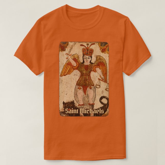 Ancient Art Archangel Saint Michaels T Shirt (Design framsida)