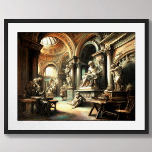 Ancient Art Sculpture Studio Roman Greska Poster