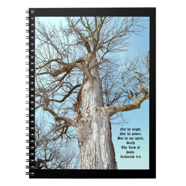 Ancient Ash Zechariah 4:6 Anteckningsbok (Framsidan)