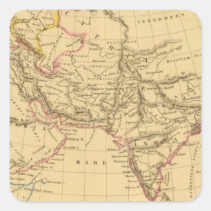 Ancient Asia Fyrkantigt Klistermärke