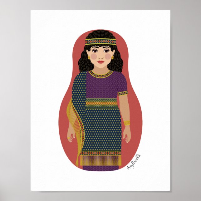 Ancient Assyrian Matryoshka Poster (Framsidan)