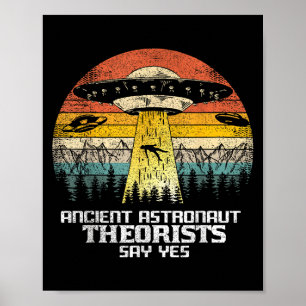 Ancient Astronaut Teorister säger ja till Alien Uf Poster