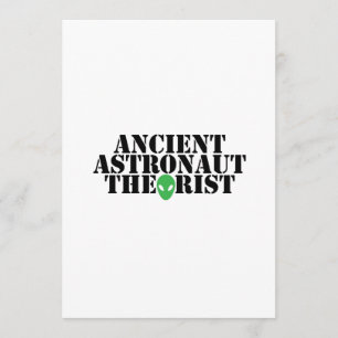 Ancient Astronaut Theorist Alien Funny Birthday Kort