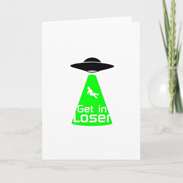 Ancient Astronaut Theorist Alien Funny Birthday Kort (Framsida)