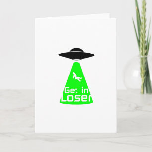 Ancient Astronaut Theorist Alien Funny Birthday Kort