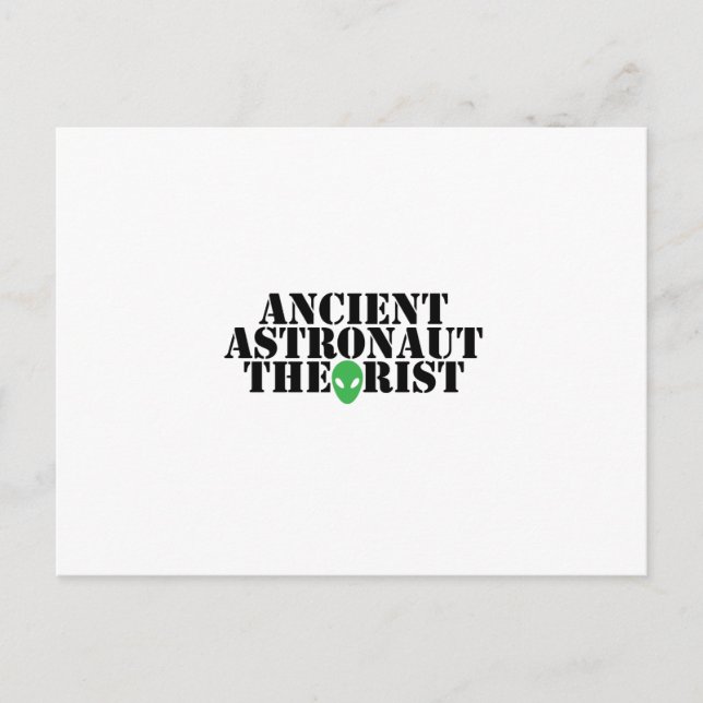 Ancient Astronaut Theorist Alien Funny Birthday Vykort (Framsida)