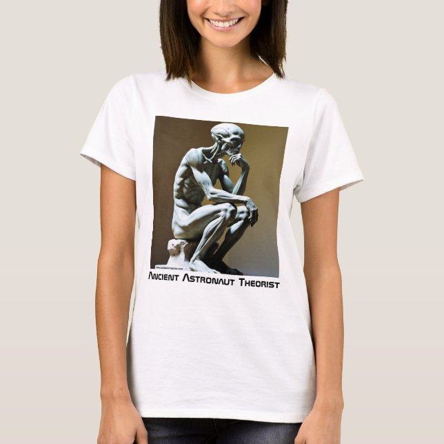 Ancient Astronaut Theorist - Thinker T Shirt (Framsida)