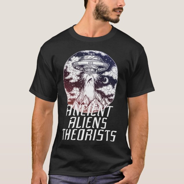 Ancient Astronaut Theorists Conspiracy Teory Grått T Shirt (Framsida)