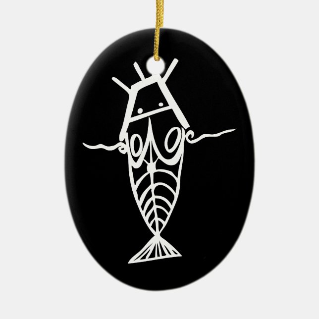 Ancient Astronauts Julgransprydnad Keramik (Framsidan)
