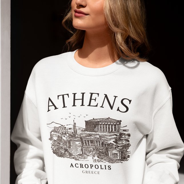 Ancient Athens Acropolis Retro View T Shirt (Skapare uppladdad)