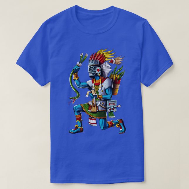 Ancient Aztec Gud Tlaloc T Shirt (Design framsida)