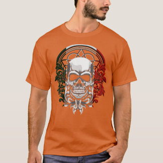 Ancient Aztec Kung Mexican Skull T Shirt