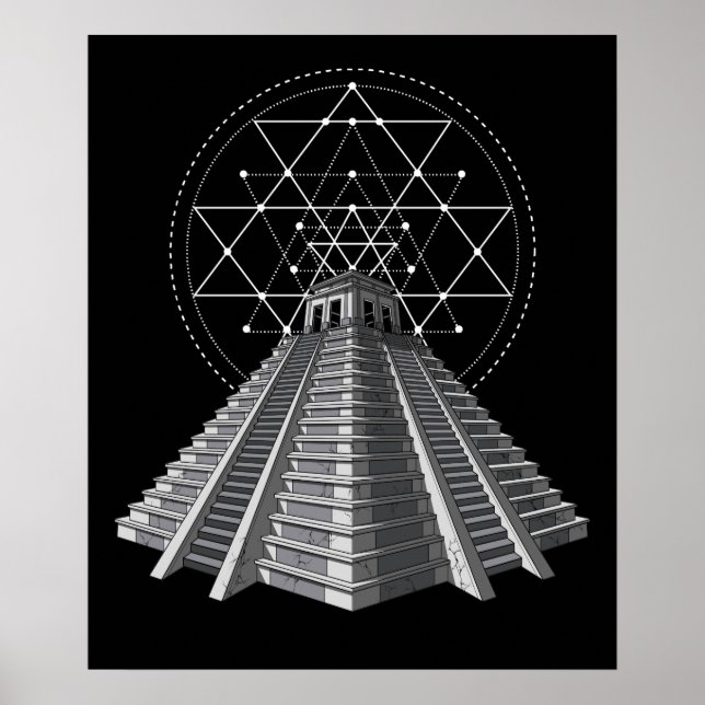 Ancient Aztec Pyramid Poster (Framsidan)