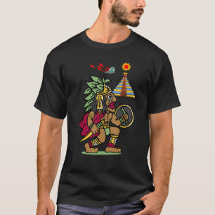 Ancient Aztec Warrior Dln8 Utomjordingar vid Tenoc T Shirt