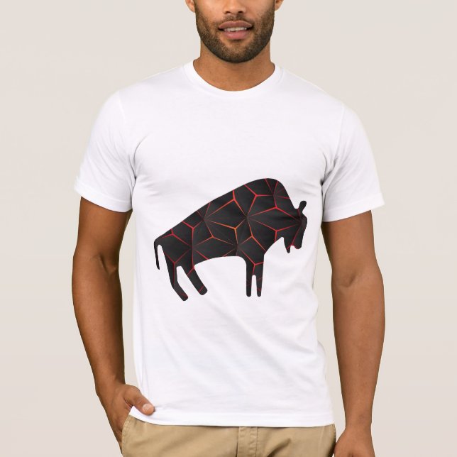 Ancient Bison eller Prehistorisk Bull T Shirt (Framsida)