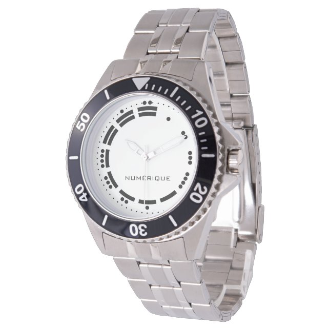 Ancient Black White Mayan Numerals Vector Art Armbandsur (Vinklad)