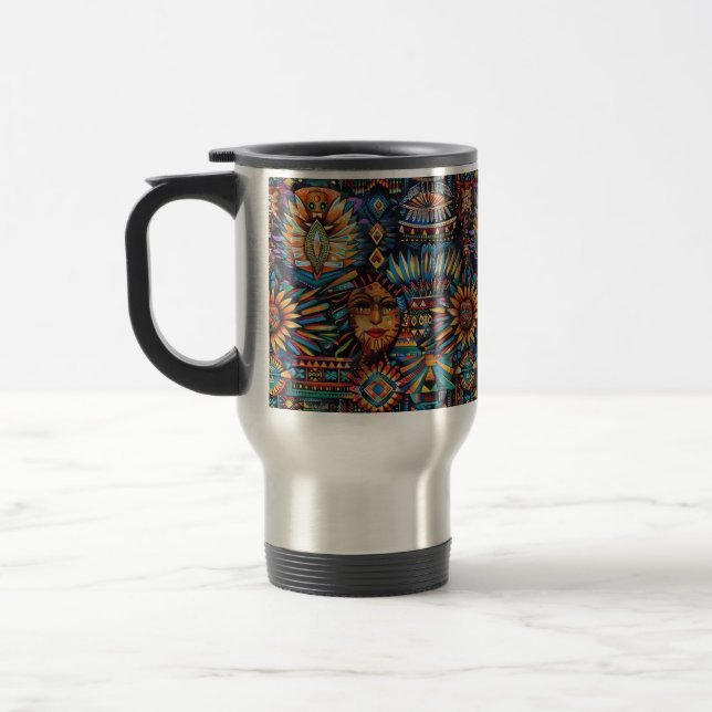 Ancient Blue "Pre-Columbian Tapestry" 444 ml Mugg (Vänster)