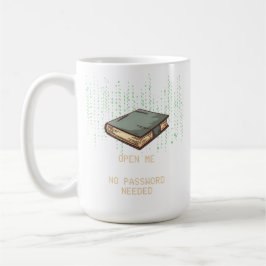 Ancient Bok med binärkodoffert för Tech Geek Kaffemugg