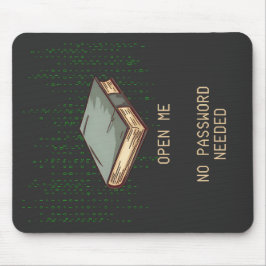 Ancient Bok med binärkodoffert för Tech Geek Musmatta