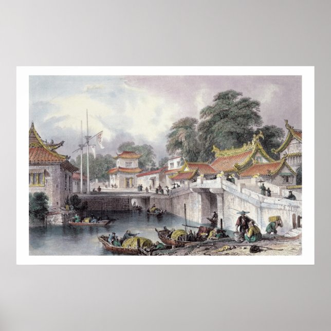 Ancient Bridge över floden vid Chapro, c.1850 (c. Poster (Framsidan)