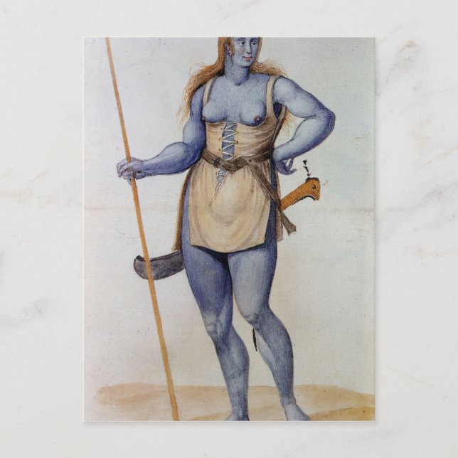 Ancient British Woman Vykort (Framsida)