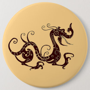 Ancient brun mystisk drake knapp