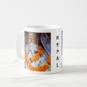 Ancient Buddha, Himalaya - Nepal (Tibet) Kaffemugg